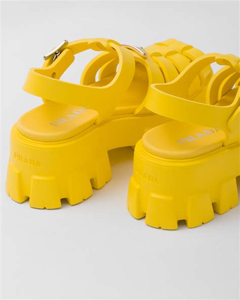 yellow prada sandals